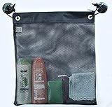 Shower Bag Tote, Mesh Caddy Toiletry Organizer, Caddy with 2 Suction Cups, Gym Tote, Toiletries Bag, Mesh Caddy, Toiletry Organizer, Quick Dry Mesh,16" X 17" - Extra Large Heavy Duty - Made in USA