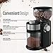 Gourmia GCG168 Electric Burr Coffee Grinder - 18 Adjustable Grind Sizes - Cup Selection Dial - Large Capacity - Black