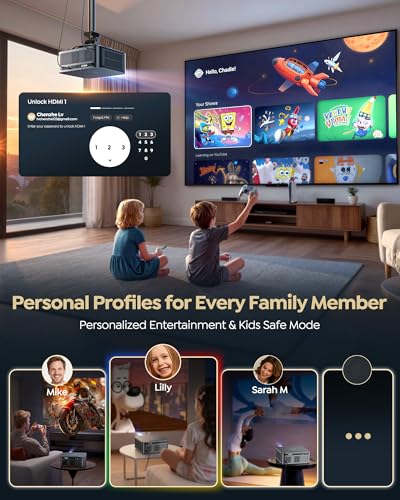 WiMiUS G2 Official Google TV 14.0 Projector, 4K Supported, Real 1100 ANSI, MEMC, HDR10, 30W Dolby Audio, Smart Auto Focus, WiFi 6 & Bluetooth Home Theater Projector for Outdoor Movies & Sports