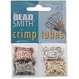 Beadsmith 4 Color Variety Pack Plated Crimp Beads 2x2mm (500 Total)