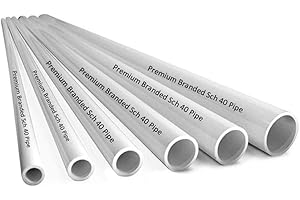 VENTRAL PVC Pipe Sch. 40 1 1/2 Inch (1.5) White/PVC / 3 FT
