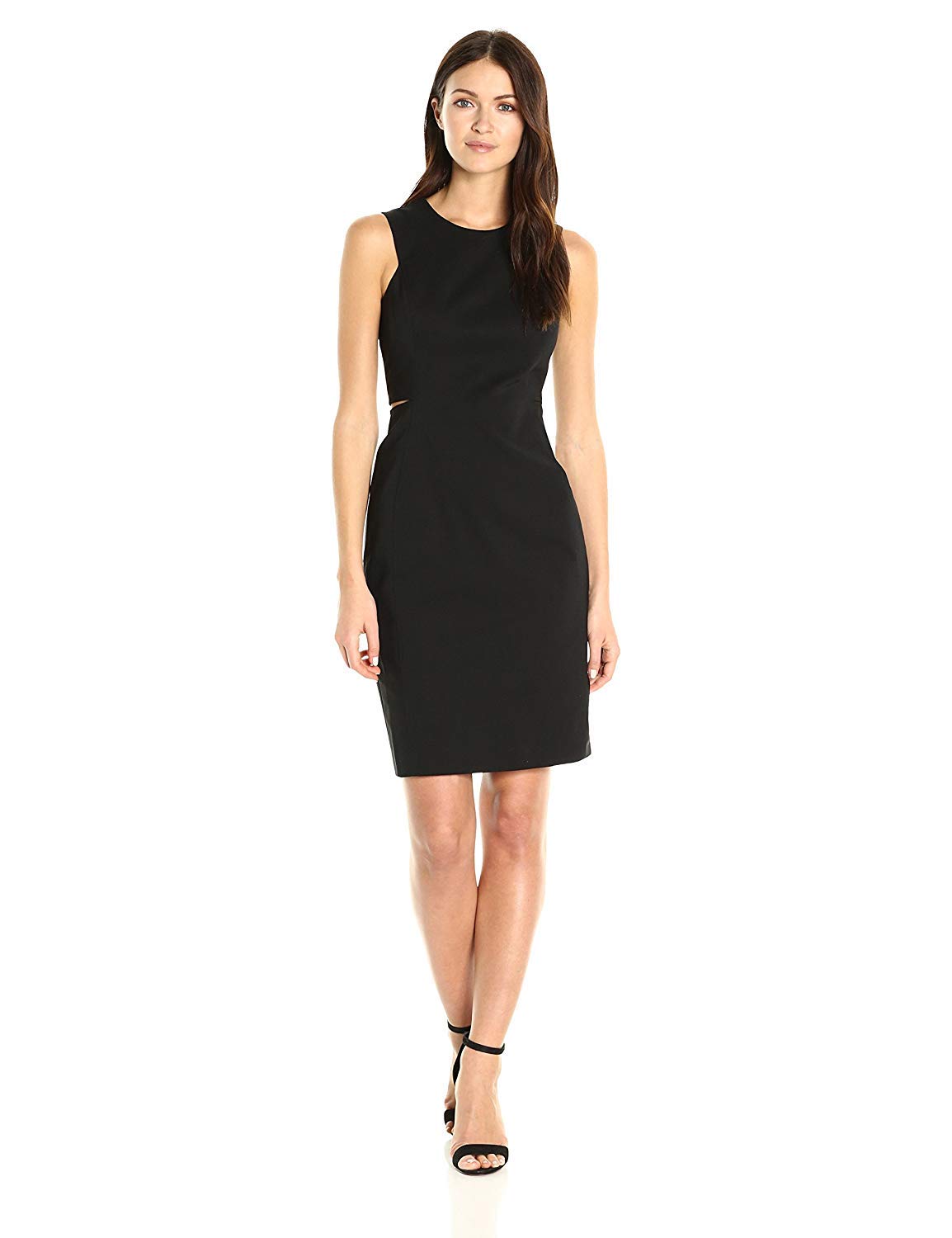 Calvin Klein Vestido de Tela de compresión con Aberturas Laterales