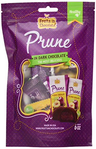 Dark Chocolate Covered Prunes, 6 Oz Bag