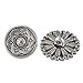 Souarts 30pcs Vintage Buttons Silver Color Round Shape Pattern Engraved Metal Buttons (Silver, Mixed 50pcs)