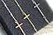 Sideways Cross Necklace 18k Gold Plated Stainless Steel Simple Small Cross Pendant From Ghome Offer Silver or Gold Color 18 Inches for Women Girls with Gift Box (Gold)
