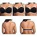Women's Clear Backless Invisible transparent Strapless Wedding, Black, 36D