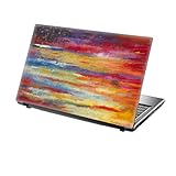 TaylorHe 15.6 inch 15 inch Premium Laptop Skin Decal Exclusive Nel Whatmore Collection Abstract Beautiful Sunset Bright