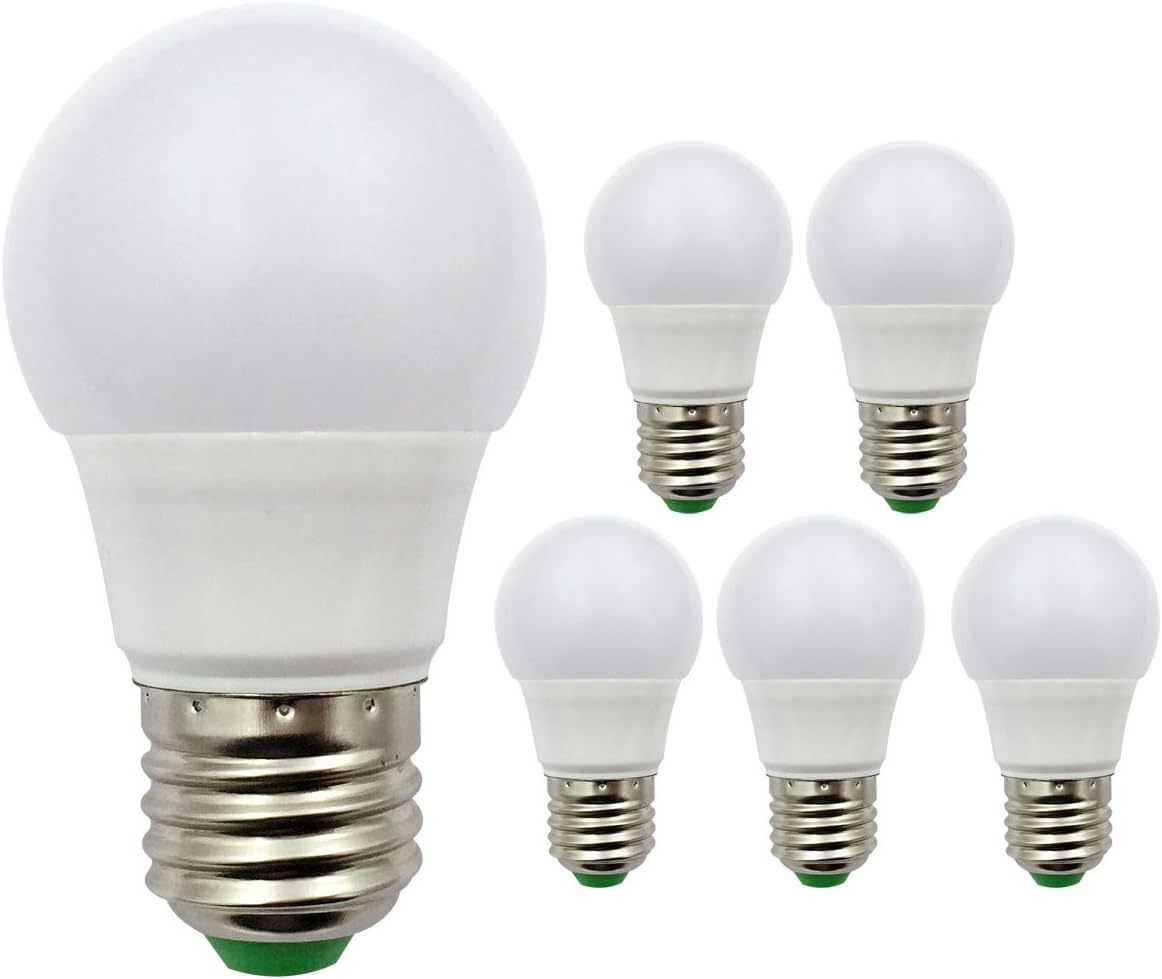 Pack of 5,E27 Light Bulbs 12V24V AC/DC 3W 360 Lumens Super Bright SMD