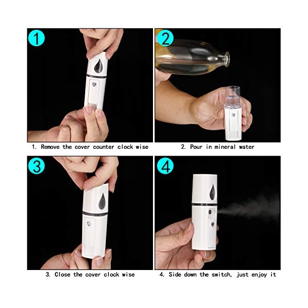 2-Pieces-Nano-Facial-Mister-Portable-Mini-Face-Mist-Steamer-Handy-Mist-Sprayer-with-Mirror-Design-Moisturizing-and-Hydrating-for-Skin-Care-Makeup-Eyelash-Extension-White-Pink 2 Pieces Nano Facial Mister Portable Mini Face Mist Steamer Handy Mist Sprayer with Mirror Design Moisturizing and…