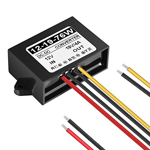 Aweking Waterproof DC/DC 12V Step Up to 19V 4A 76W Voltage Boost Converter Regulator Transformer Power Supply for Car Truck Vehicle CE listed