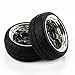 SkyQ 5 Spoke RC 1/10 Scale Car On Road Tires Tyre and Wheel Rims Black Plated 4pcs