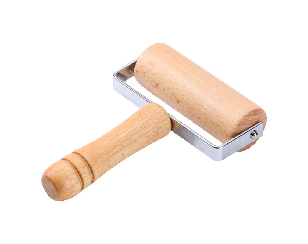 1 Piece 12cm Wide Wood Pastry Pizza Roller Wooden Rolling Pins Dough Roller for Baking Kitchen Tools
