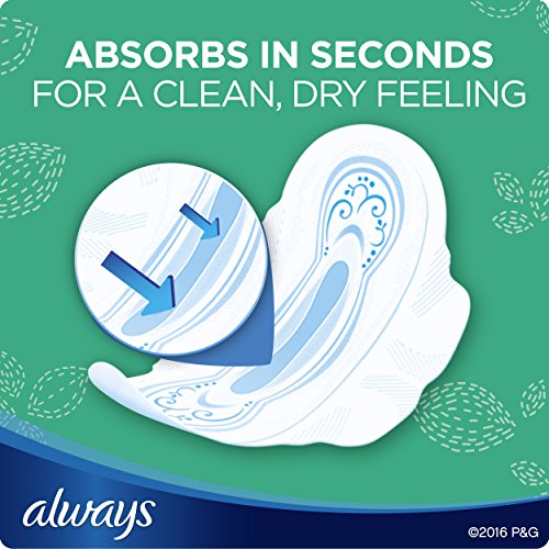Always Ultra Thin Long/Super With Wings, Unscented Pads 32 Count