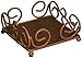 Thirstystone Square Scroll Brown Wrought Iron Coaster Holder for Thirstystone 4-Inch Square Travertine