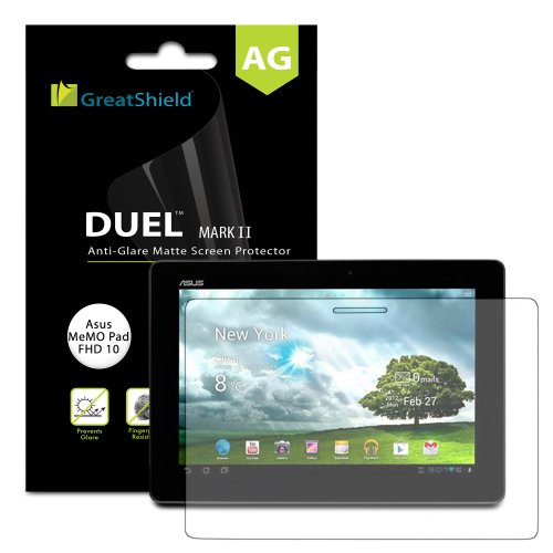 GreatShield Ultra Anti-Glare (Matte) Clear Screen Protector Film for Asus MeMO Pad FHD 10 (3 Pack)