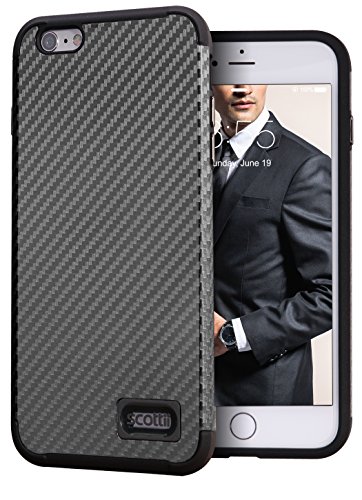 iPhone 6S Plus Case, Classiic Carbon Fiber iPhone 6S Plus Case, iPhone 6S Plus Carbon Fiber Case (Space Grey - iPhone 6 Plus/6S Plus)