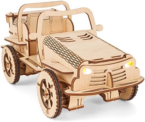 Wooden Model Car Kit – Remote Controlled 3D Mechanical Brain Teaser Jigsaw Puzzle – RC Toy Vehicle – Woodcraft RC Cars For Adults