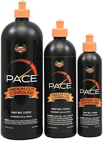 PrestaPACE Medium Compound - Removes Up to 2500 Sand Scratches / Polishes to a Deep Gloss in One Step / Silicon-Free / 32 Oz. (133232)