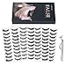 Lurrose Fake Eyelashes Set Handmade Long Soft False Eyelashes Pack for Natural Look (60 Pairs)