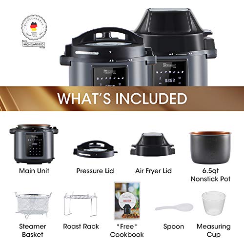 MICHELANGELO QT Pressure Cooker Air Fryer Combo, All-in-1
