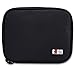 Travel Cable Organizer, BUBM Universal Electronics Bag for Cords, USB, Flash Drive, Power Bank with Shape Maintaining Piping Frame (Small, Black)