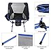 ENKEEO Camping Chair Folding Portable Mesh Picnic Seat with 330 lbs. Capacity, Backrest, Pocket and Carry Bag, for Fishing, Hiking, Picnic and Travel