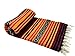 Spirit Quest Supplies Bodhi Blanket Mexican Style Throw Blanket - Falsa Blanket for Yoga, Picnics, Beach, Tapestry, Camping, & More (Sunset: Orange, Purple, Magenta Pink, Black, Gray)