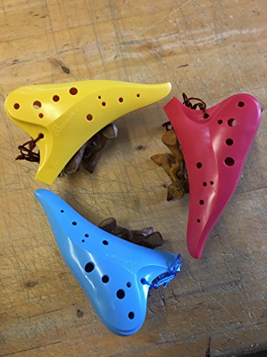 Osawa 12 Hole Ocarina â€“ Alto C â€“ Durable Plastic - Sweet Potato Flute â€“ Focalink - Easy to play - Perfect for First Timers â€“ Free Songbook & Tutorial (Ruby Red)
