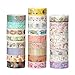 R Molshine Set of 25 Decorative Japanese Washi Masking Adhesive Tape – Gallery Series - Collection, (15mm x 7m, 0.59inch x 7.6 Yards) for DIY