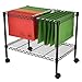 Finnhomy Premium 1-Tier Metal Rolling File Cart for Letter Size and Legal Size Folder, Black
