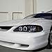 Spec-D Tuning 2LHP-MST94JM-TM Ford Mustang Led Halo Black Projector Head Lights