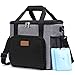 Lifewit Soft Cooler Bag Insulated Lunch Bag Box Soft Cooling Tote with 2 Ice Packs Grey