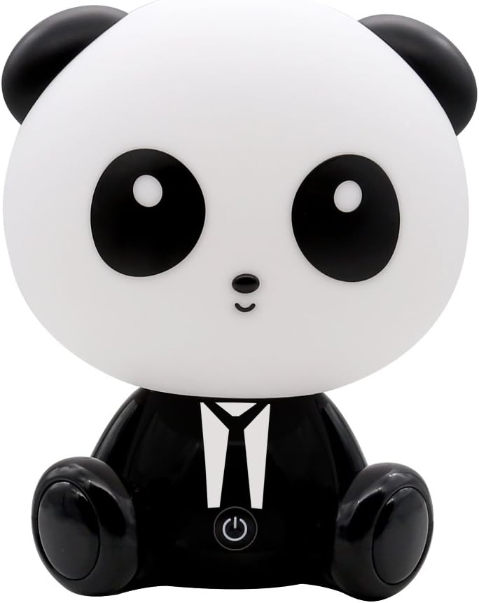 SCOPOW Night Light Cute Big Panda Eye-care Dimmable Table Lamp 3-Level Dimmer with Touch Sensitive Control Reding Lamp for Girlfriend Adult Kids Baby Bedroom and Nursery