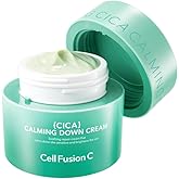 Cell Fusion C Calming Down Cream, CICA, Redness Relieving Moisturizer for Sensitive Skin, Green Color Correcting, Centella Asiatica, 50ml / 1.69 fl.oz