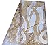 SanVera17 African Lace Net Fabrics Nigerian French Fabric Embroidered and Gold Thread Guipure Lace for Party Wedding (White) 5 Yards