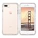 ULAK Clear Case for iPhone 8 Plus, iPhone 7 Plus Protective Soft Cover with Reinforced Frame Slim TPU Gel Case for Apple iPhone 7 Plus/8 Plus [Larger Screen Size], Clear Back&Gold Frame