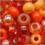 Czech Seed Beads 6/0 ''L.A. Sunset'' Orange Mix (1 Ounce)