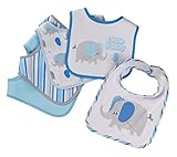 Buttons and Stitches 5 Piece Bibs, Elephant