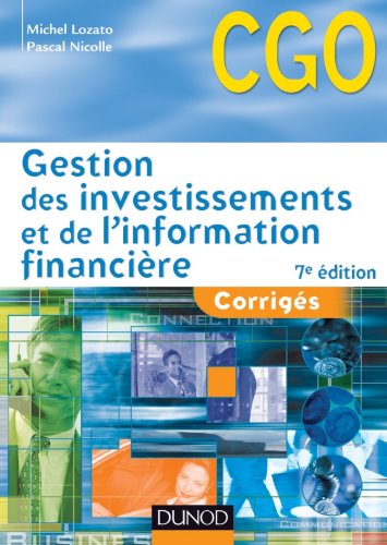 Gestion des investissements et de l'information financière