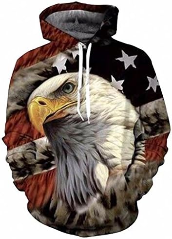 Solpai Unisex 3D Digital Printed Graphic Pullover Hooded Sweatshirts 3d Sweatshirts Men Women Hoodies With Hat Print Gray Hawks Autumn Winter Loose Thin Hooded Hoody Tops