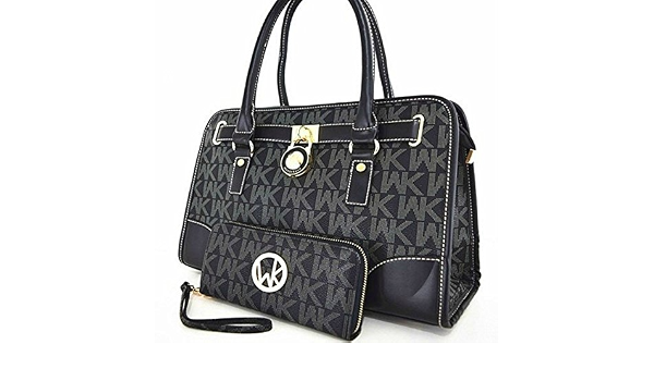 Amazon.com: WK Collection 2-Piece Bolso y cartera Set, Negro : Ropa,  Zapatos y Joyería