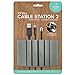 Cable Station 2, Mountable Writable Cable Holder on Desk Organizers, Grey, 1 Each