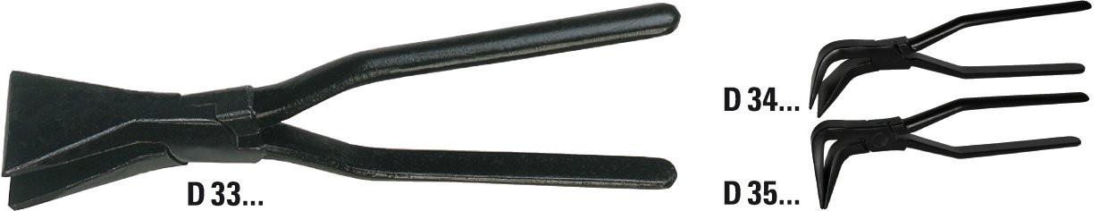 Bessey D341-60 45 Degree Curved Seaming Pliers, Black, 40 mm