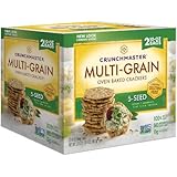 Crunchmaster Multi-Grain 5-Seed Crackers Gluten Free 20 oz (Pack of 3)