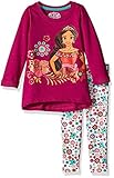Disney Little Girls' 2 Piece Elena Of Avalor French Terry Top and Legging Set