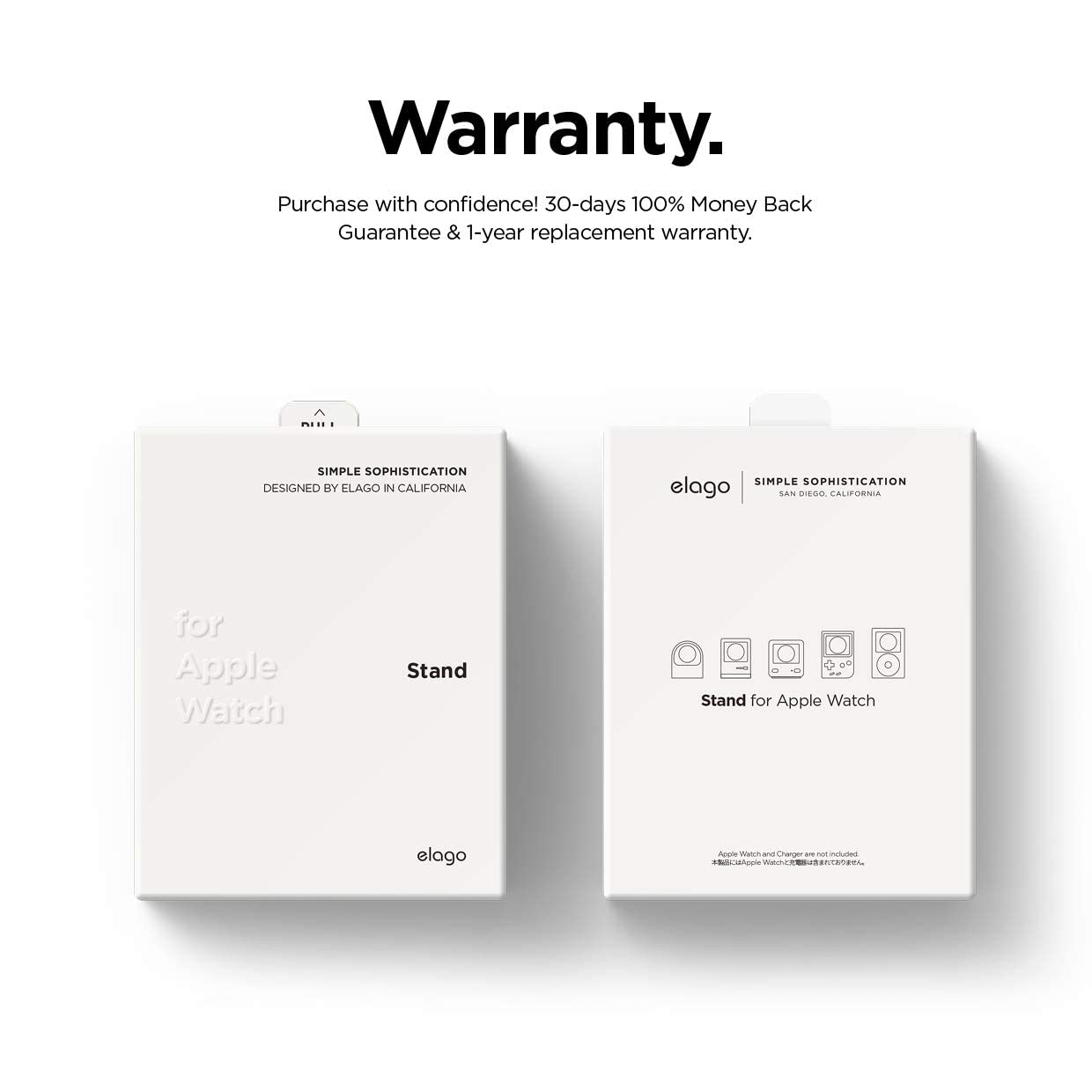 elago W2 Charger Stand Compatible with Apple Watch Series Ultra3/Ultra2/Ultra/11/10/9/8/7/6/5/4/3/2/1/SE3/SE2/SE1 (49mm, 46mm, 45mm, 44mm, 42mm, 41mm, 40mm, 38mm)