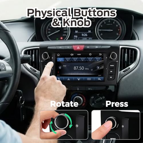 Linux Car Radio for Lancia Ypsilon 2011-2020 with CarPlay Wireless and Android Auto, 2 Seconds Start, Physical Control via Knob, OEM Level Audio, Plug & Play Installation