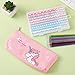 Chinco 31 Pieces Gel Ink Pens Pencil Case Set Unicorn School Supplies for Students, Includes 10 Pieces Colorful Gel Ink Pens, Unicorn Pen Case, 20 Pieces Replaceable Color Refill Ink, Fine Point Pen