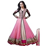 Rozdeal Women Chiffon Salwar Suit Dress Material (Rdhp102-7006A _Pink _Free Size)