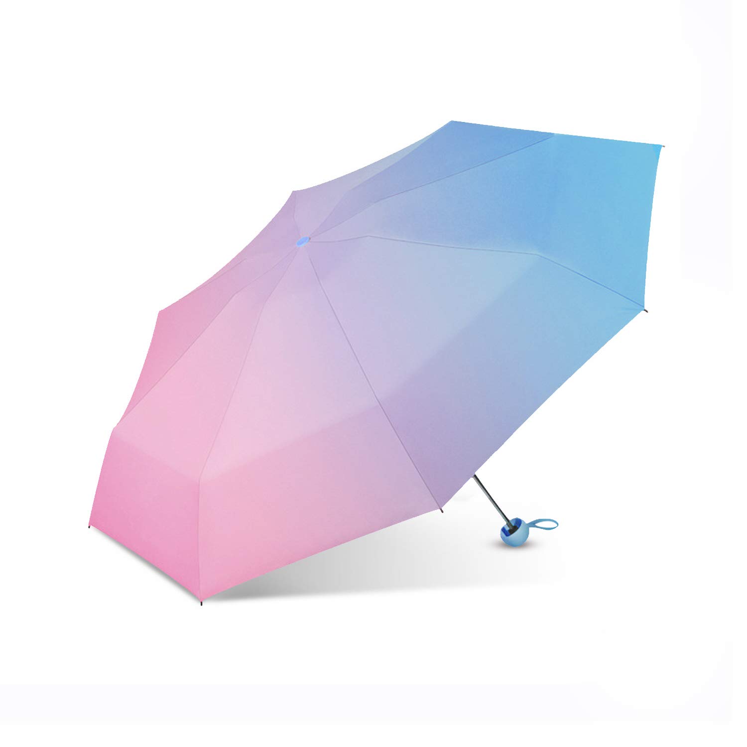 Galatée (Fantasy Stars) Macaron Colors UV Umbrella Folding Mini Umbrella Lightweight Compact Umbrella for Lady,Unique Capsule Box,UV Protection UPF 50+ Rain Resistant for Adults Over 15 Years Old